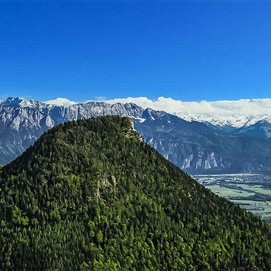 Der Kranzhorn mit Blick auf das Inntal